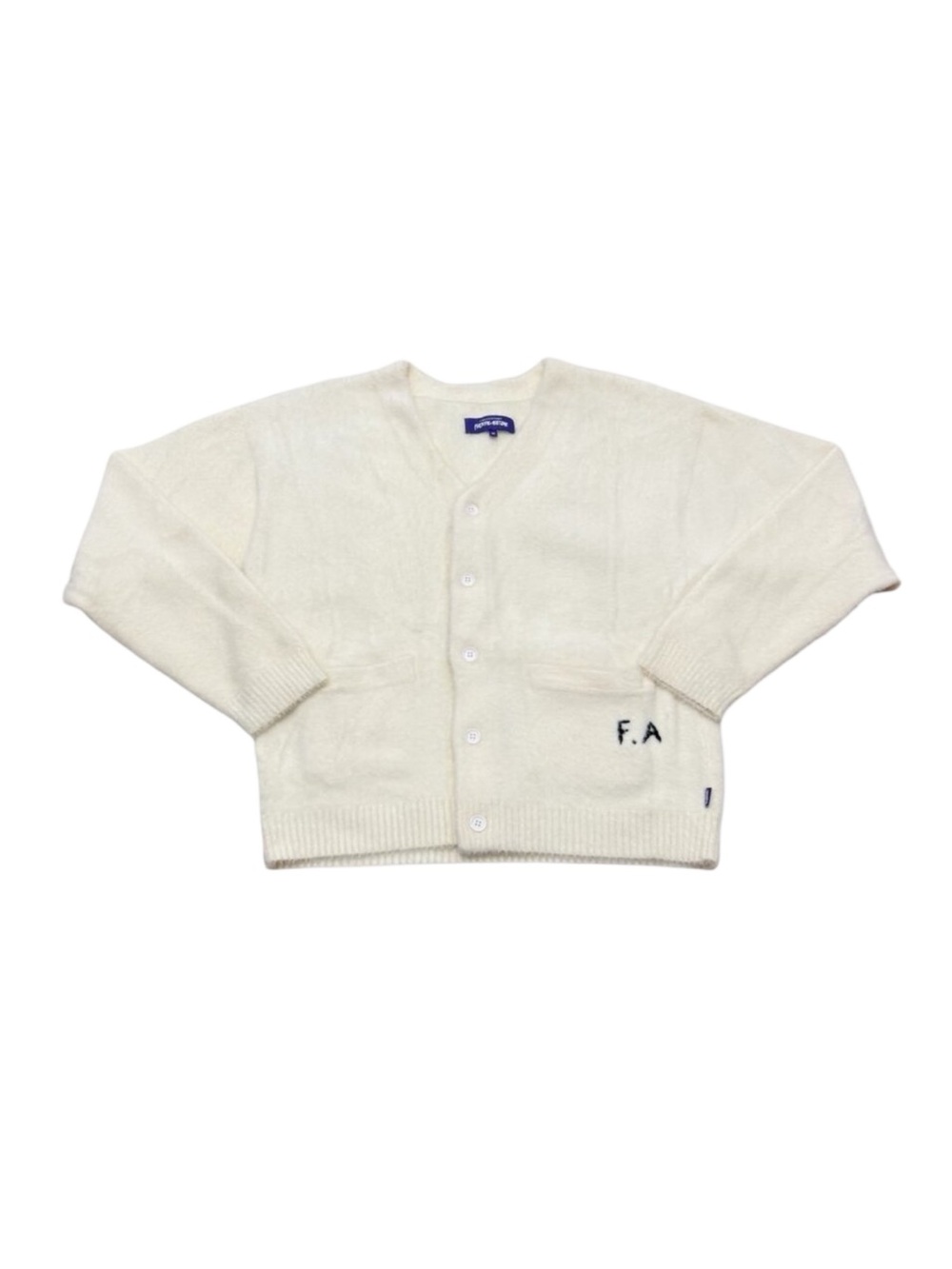 FA World Entertainment F*cking Awesome Cardigan Sweater Medium Pale Yellow